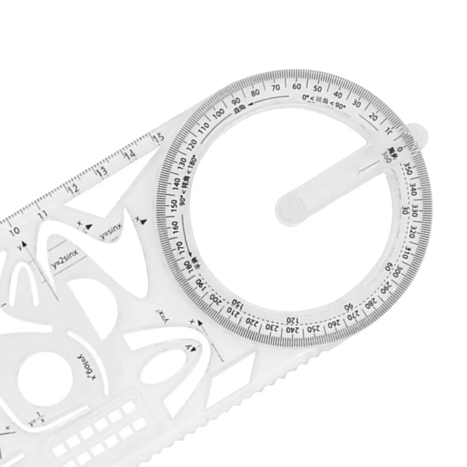 Multifunctional Geometric Ruler Geometric Drawing Template Measuring Ruler Mathematics Drawing Ruler for Math Teaching Art