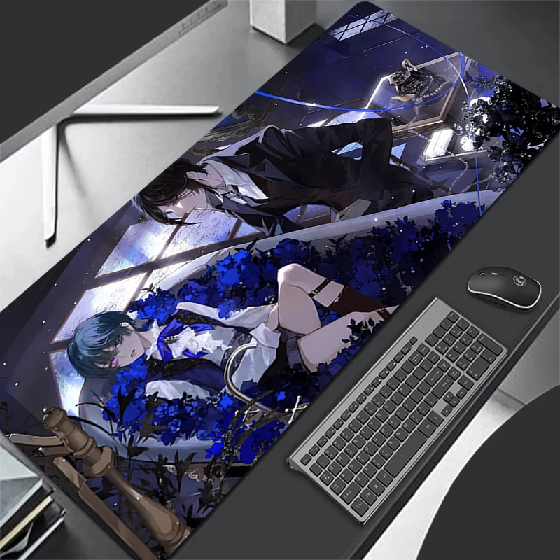 Black Butler Mouse pad large gamer keyboard pad non-slip laptop desk pad computer accessories PC carpet Anime Game Mousepad XXL