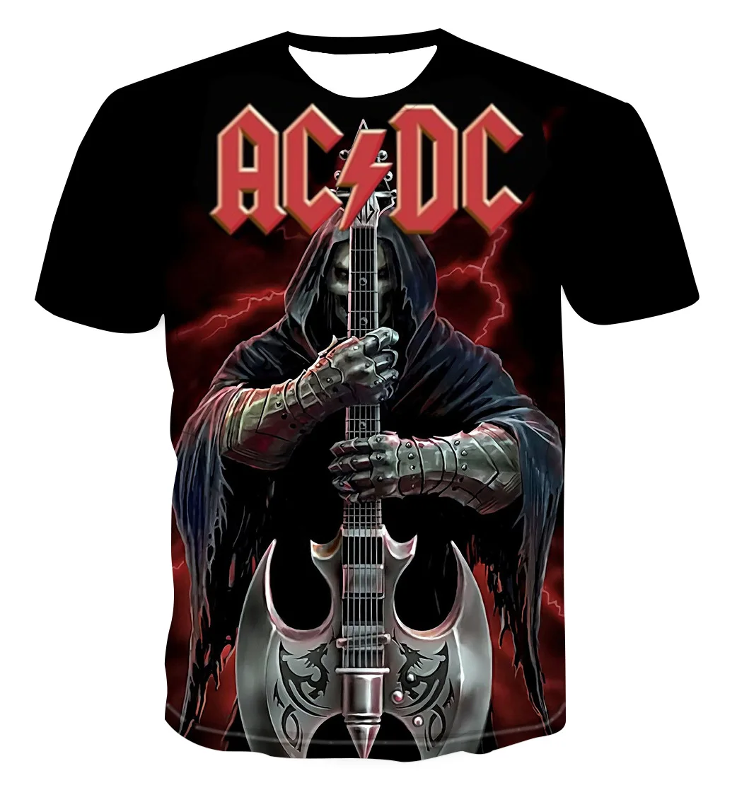 2024 Fashion Pop Music Fan 3d Men Metal Rock Band Print T-shirt Casual Ladies and Men Hip Hop O Neck Sport Plus Size Tops