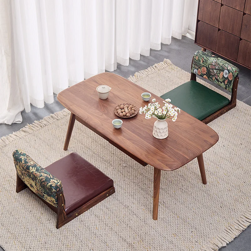Silla Tatami, asiento de cama, dormitorio, silla perezosa sin patas, taburete, asiento trasero, cojín, ventanal y silla de habit