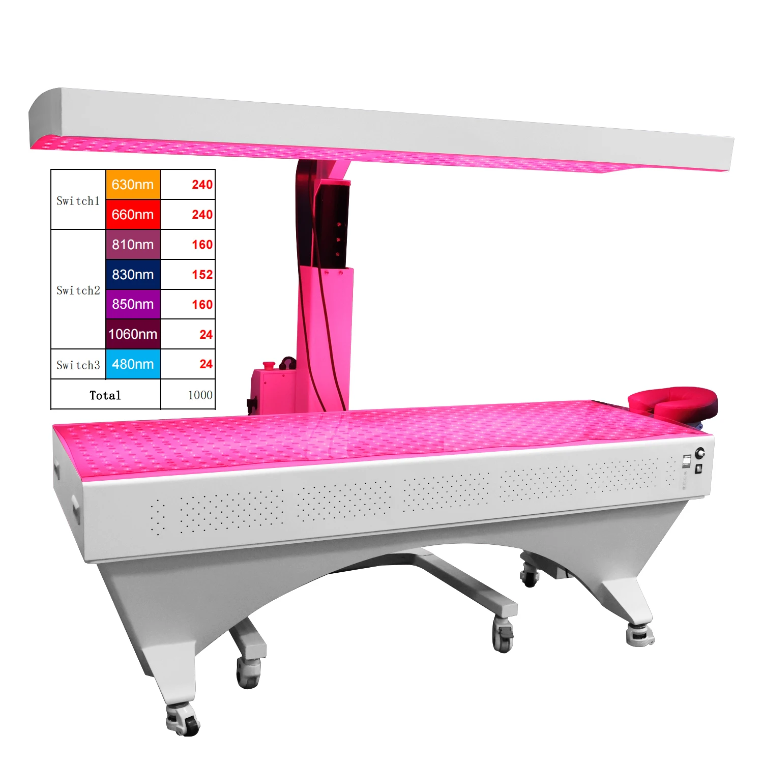 Therapy Bed TL2000L-B 7 Spectrum Red & NIR Clinic Center SPA Gym Center Skin Care Therapy Panel Bed for Whole Body