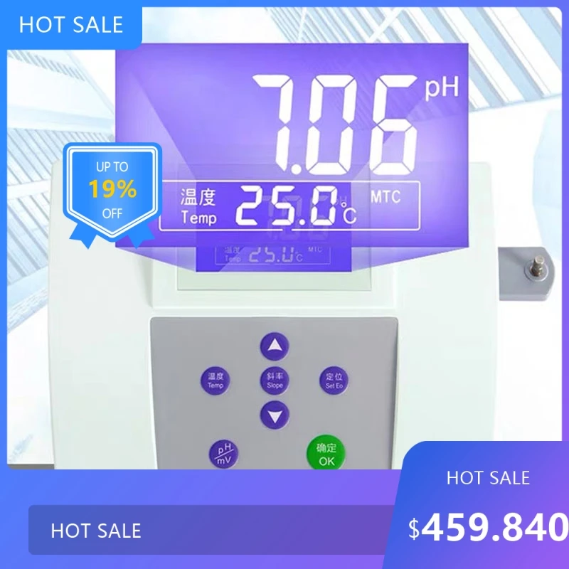 

07292025 PHS-25 220V Digital Display Bench Acidity Meter PH Tester Water Quality PH Meter Detector With E-201-C Co