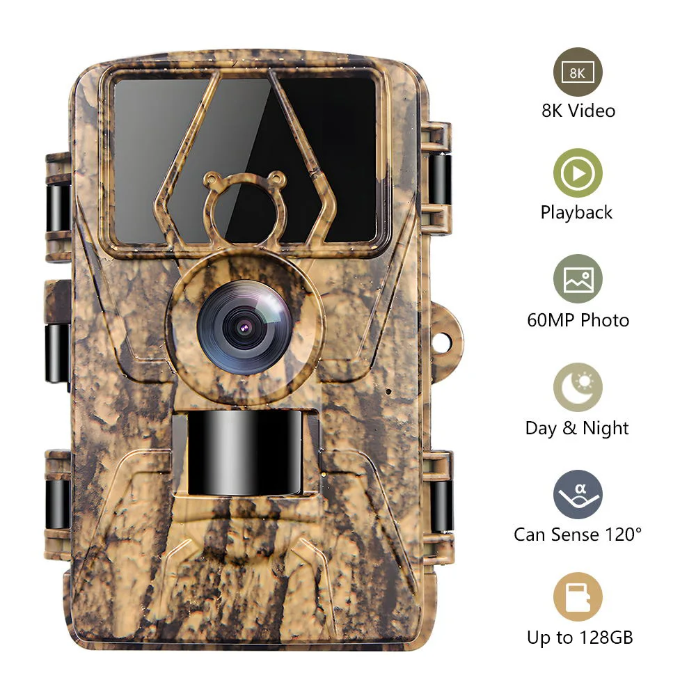 8K wildgame innovations trail cam cameras spy point outdoor wildlife non cellular for backyard farm house security 32g card