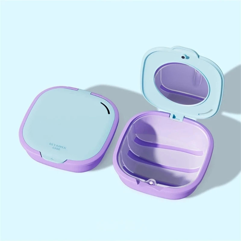 

Compact Portable Retainers Case Holder for Invisible Aligners Hygienic Storage Box with Secure Lid Design