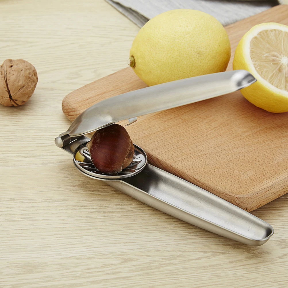 

Multifunctional 304 Stainless Steel Nut Pliers Chestnut Walnut Opener Design Quick Crush Intact Pulp Chestnut Opener
