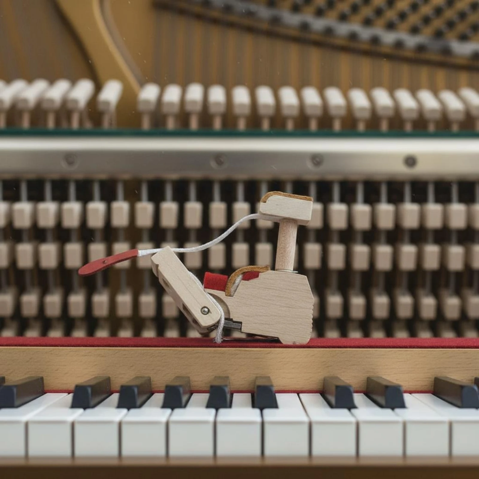 

Used Piano Action Unit Compact Piano Action Assembly Music Accessory Lightweight for Repair