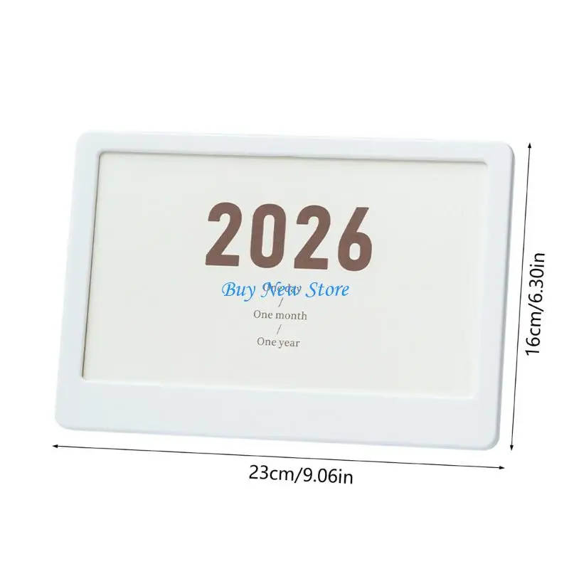 20CE 2026オフィスデスク組織のための調整可能な傾斜角度とフォトフレームを備えた多機能カレンダースタンド