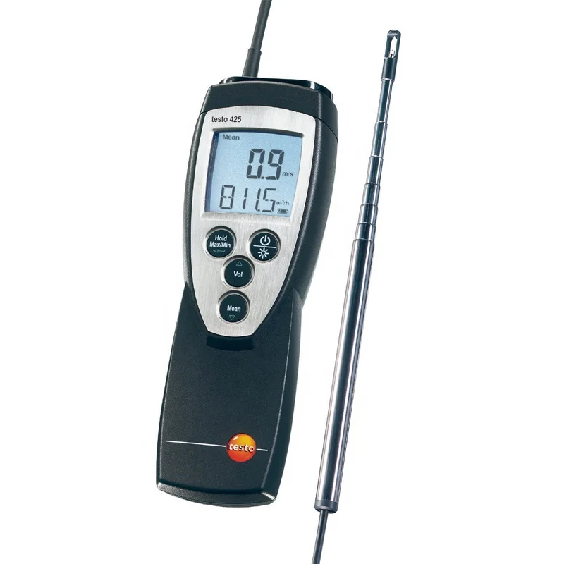 compact testo 425 thermal digital anemometer with flow probe Order-Nr. 0560 4251