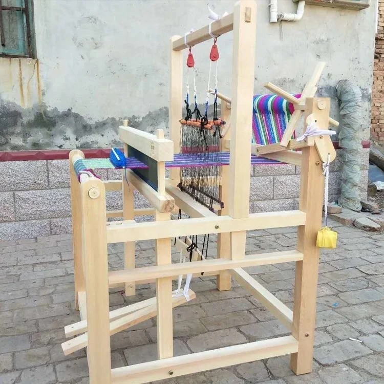 Natural Color Wooden Hand Loom Weaving Textile Machine Versatile Handmade Textile Loom Machine