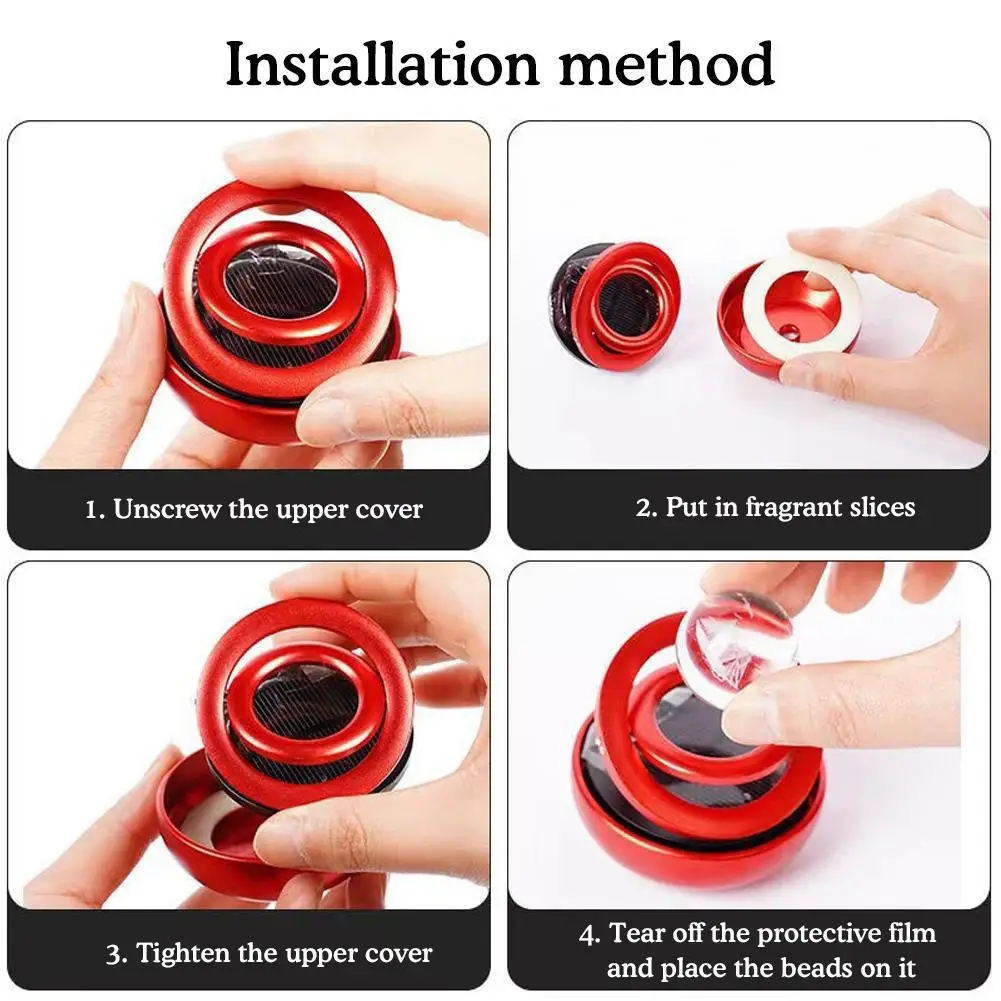 سيارة الشمسية الروائح الحلي سيارة مزدوجة علقت كريستال الكرة الدورية الروائح العطور الحلي الحلي الإبداعية