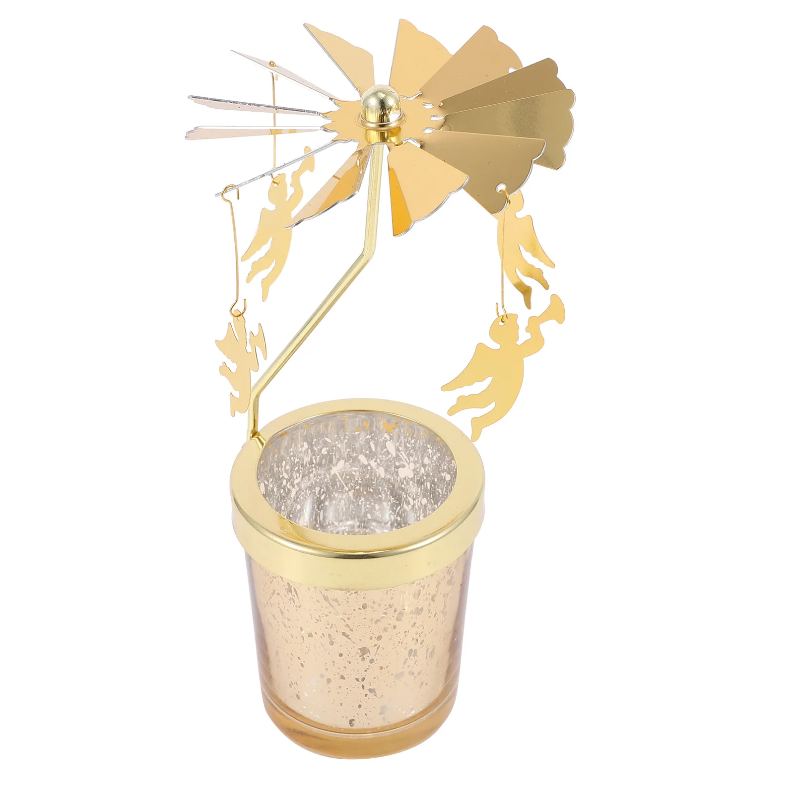 

Rotating Candlestick Stable Base Iron Holder Decorative Romantic Tabletop Wedding Party Home Festival Ornament