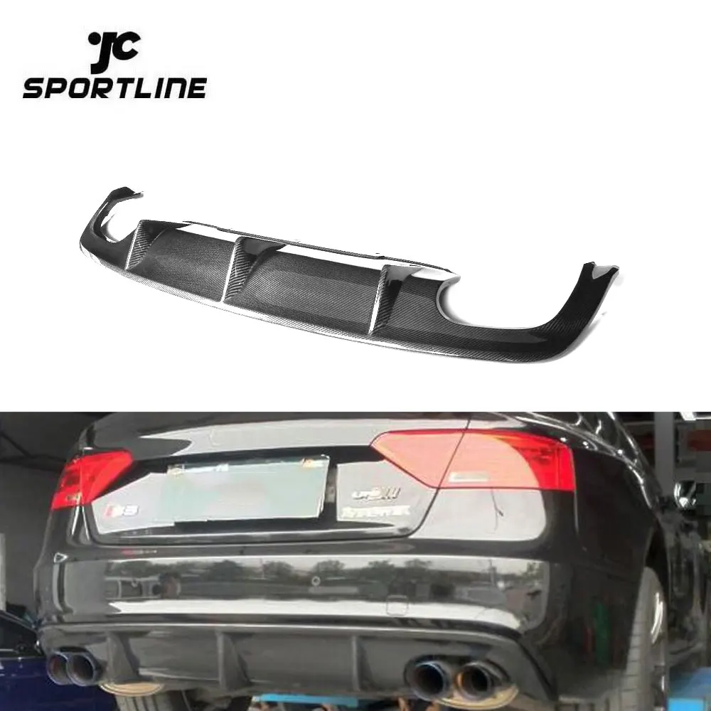 Carbon Fiber Car Rear Diffuser Lip For Audi A5 8T S5 Sportback Coupe Quattro 2012
