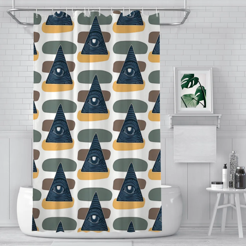 The Ever Watching Eye Bathroom Shower Curtains Illuminati Waterproof Partition Curtain Designed Home Decor Accessories