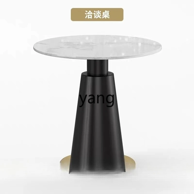

LMM solid wood marble negotiation table new Chinese balcony leisure table