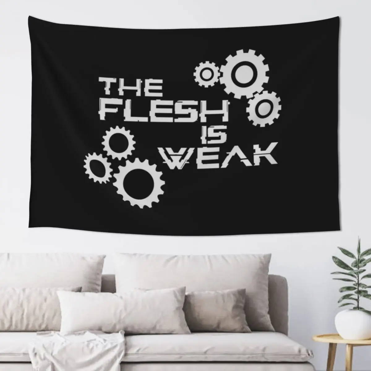 

The Flesh Is Weak Admech Print Tapestry Things To The Room Home And Comfort Decor Tapestry