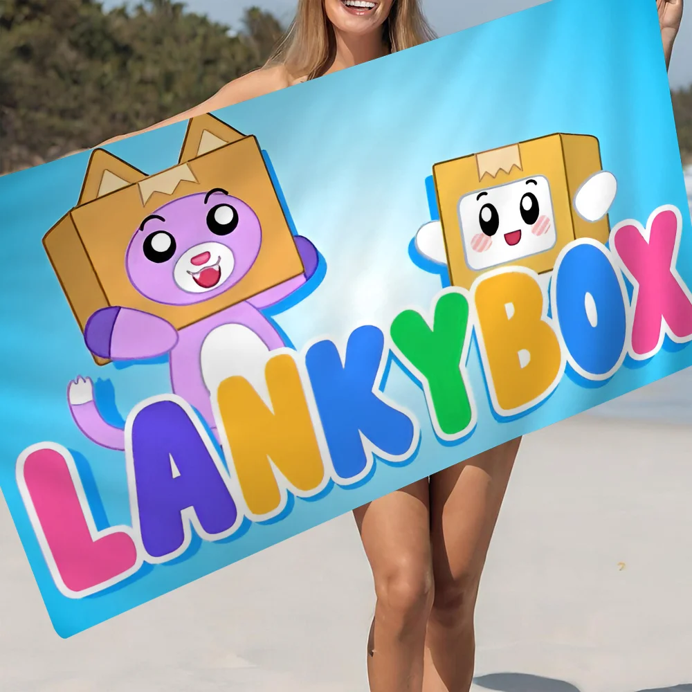 

Lankybox Cute Microfiber Blanket Quick Drying Beach Towels Oversized Printing Super Absorbent Pool Towel Blanket