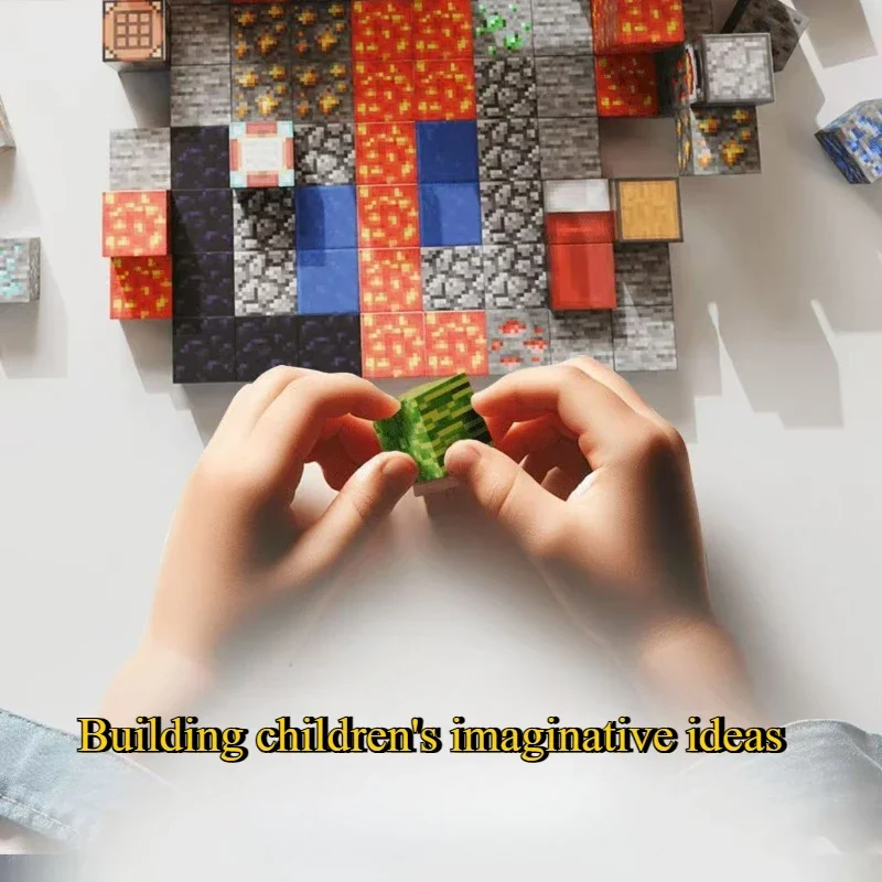 Upgrades DIY Magnetic Building Blocks Toy Build Magnet Creative World Ideal for Boys Girls STEM Montessori Sensory Cubes Gifts