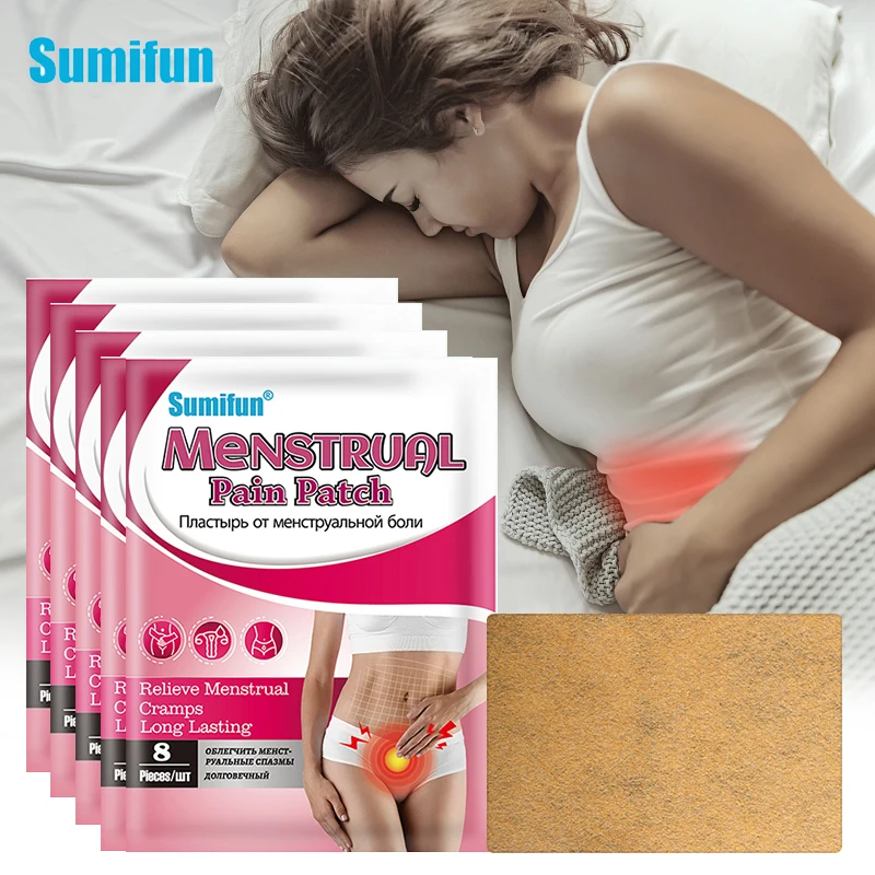 

24/40/80Pcs Sumifun Menstrual Cramps Heat Patches Warm Uterus Dysmenorrhea Period Pain Relief Plaster Medicine Health for Women