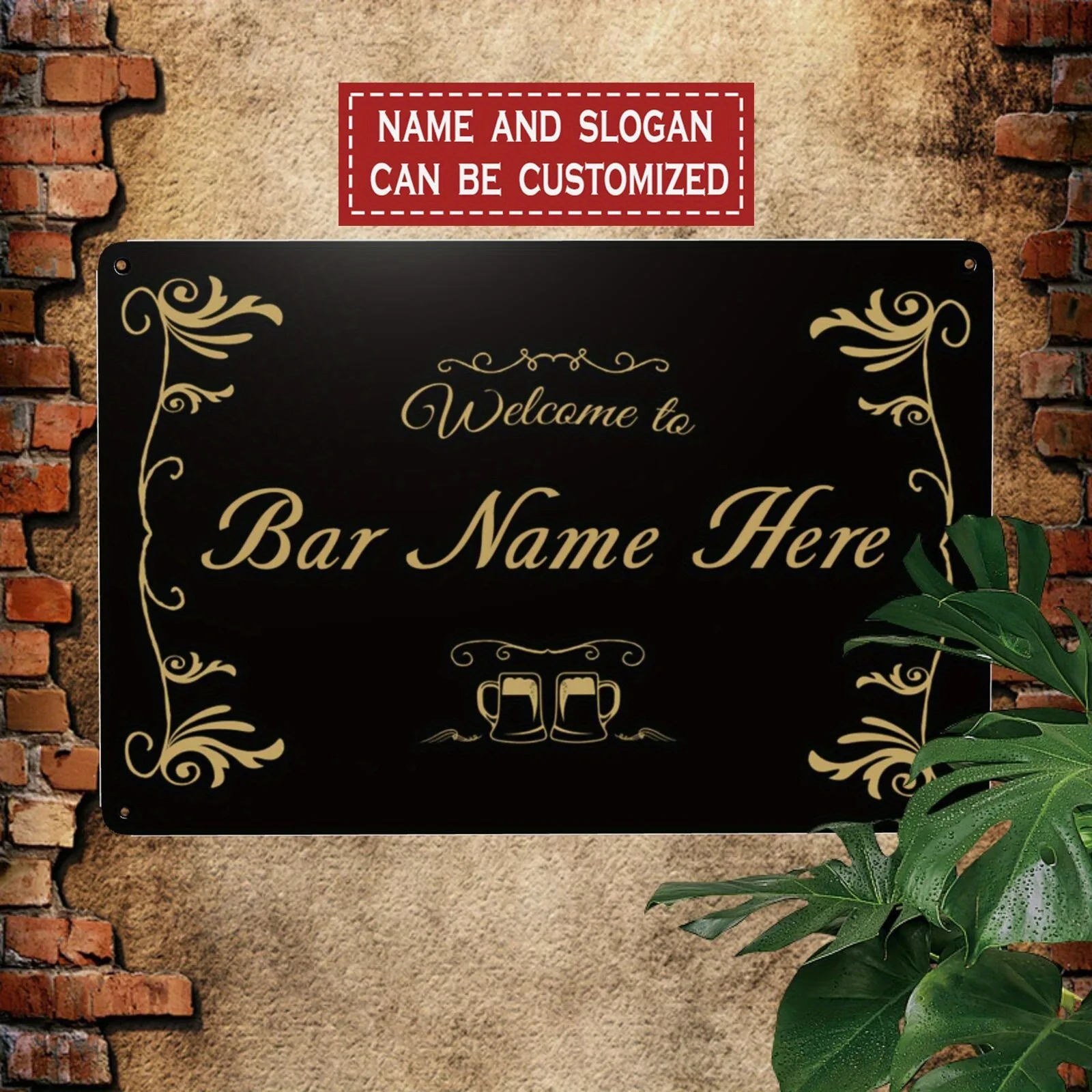 Personalized Pizza Shop Name Sign 8x12in Iron Metal Retro Kitchen Decor Display Solely Enthusiasts Chefs Holiday Decoration Art