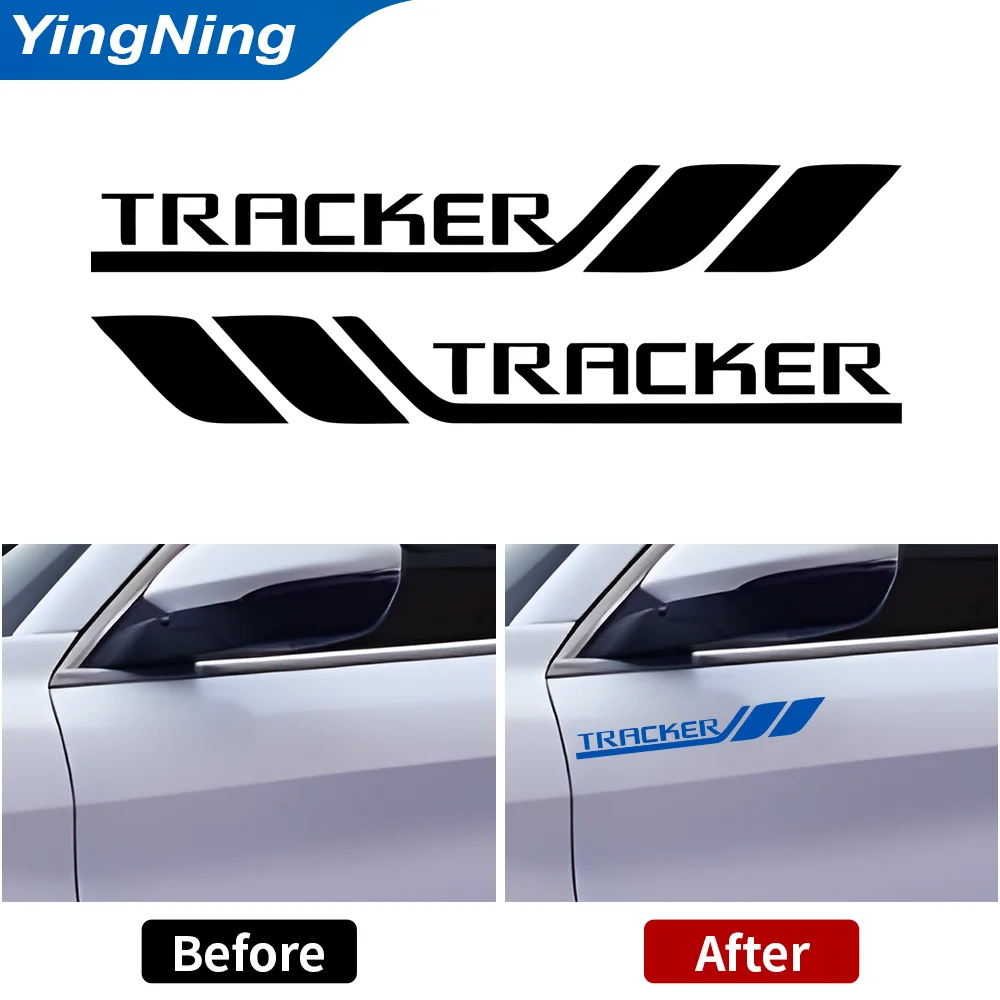 2pcs Car Sticker For Chevrolet TRACKER Vinyl Car Body Creative Car Fender Reflective Leaf Door Decal Sticker Auto Accessories