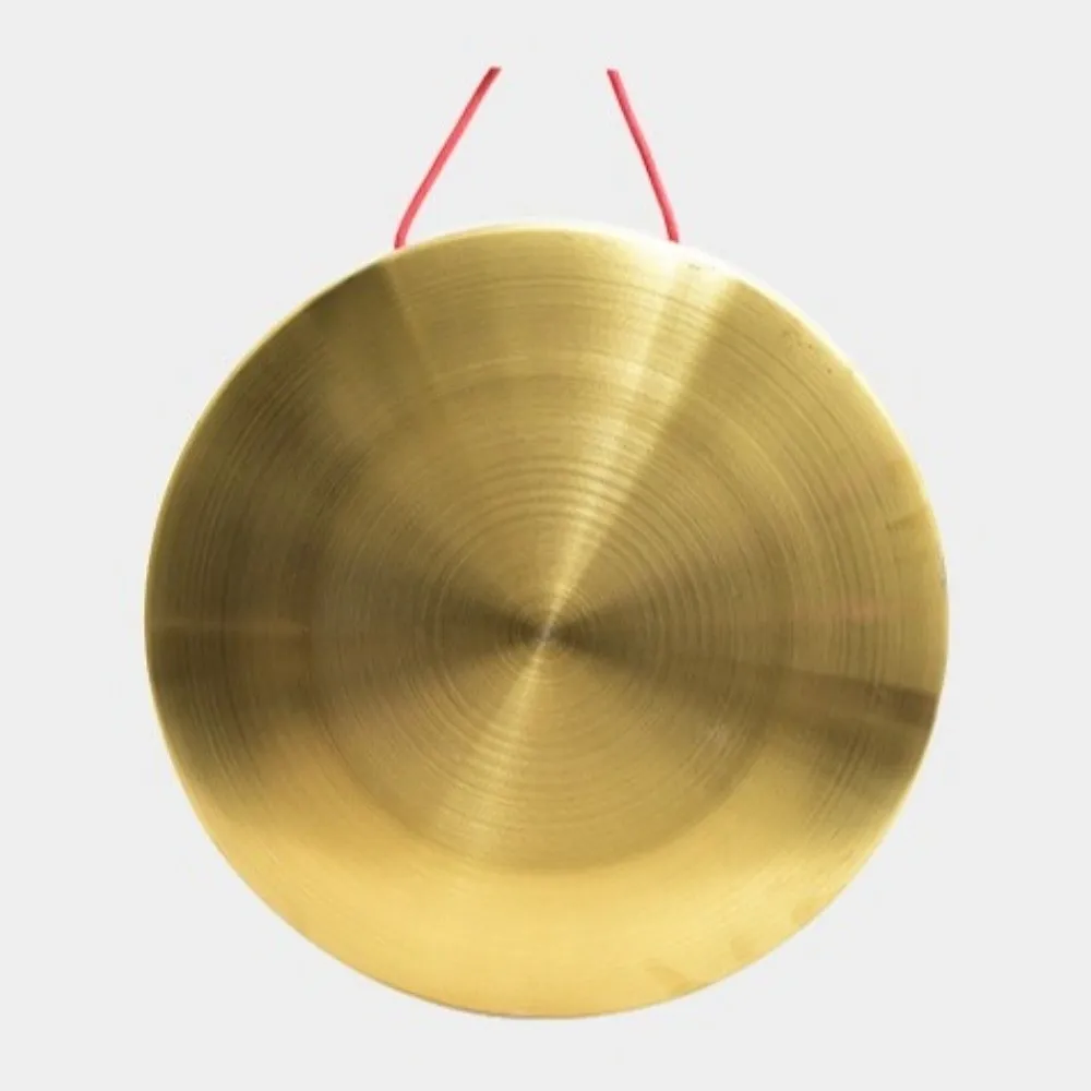 Gong à main 15-42 cm, sonorité forte et résonante, avec mallette en bois, pour alerte inondation, catastrophe, urgence, instrument de musique chinois du Nouvel An