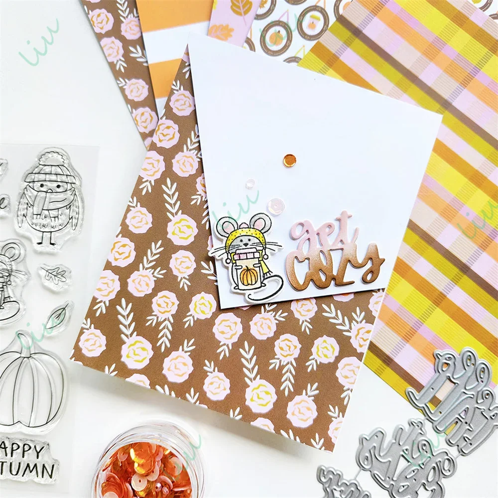 2025 أغسطس جديد قطع معدنية يموت Stamps بها بنفسك ألبوم التقويم الديكور اليدوية تحية حدود الخريف فاينز للمستطيلات