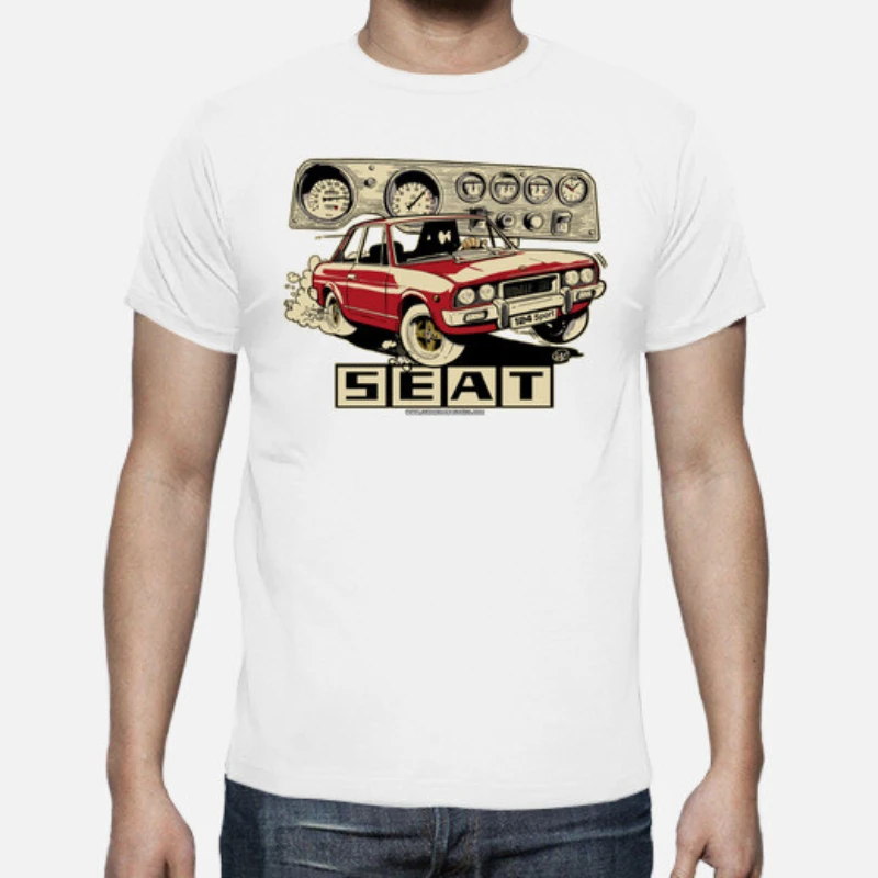 Hot Sale Vintage Classic Spain Car S E A T 124 Sport Coupe T Shirt. New 100% Cotton Short Sleeve O-Neck T-shirt Casual Mens Top