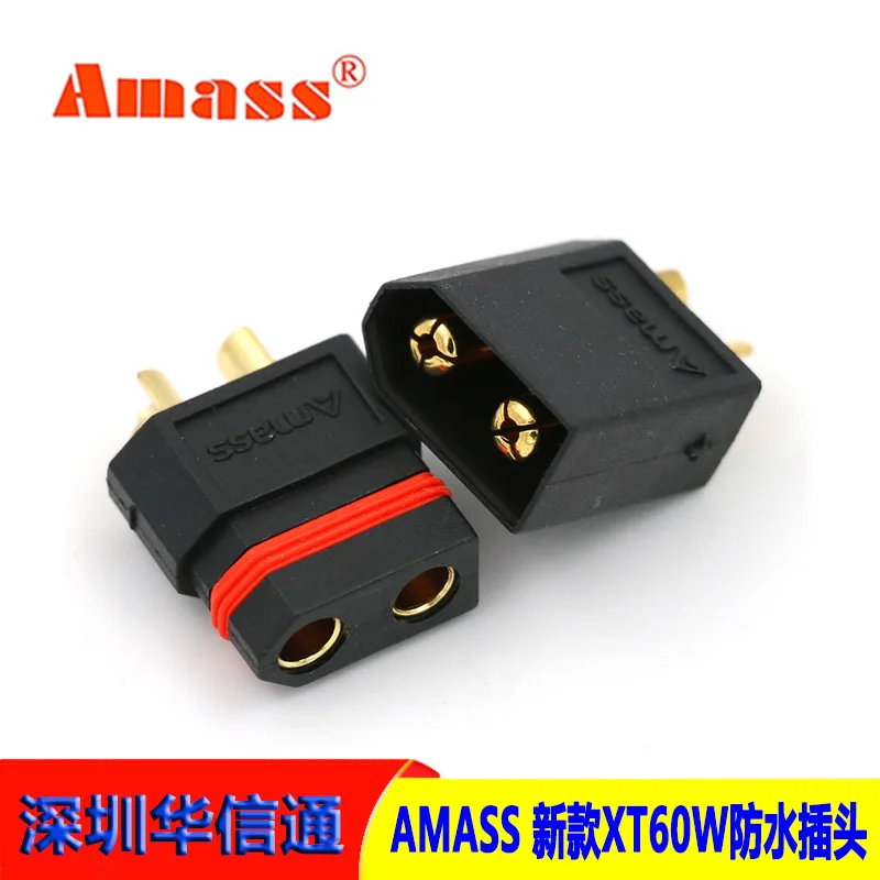 

30 шт. AMASS XT60W водонепроницаемый разъем «папа» и «мама», позолоченные черные сильноточные аксессуары для моделей самолетов, подходят