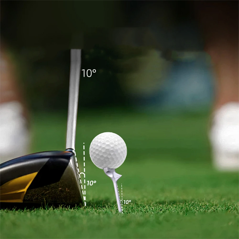 Plastic Golf Ball Tee Holder, Reduce Balls Rotary, Reduces Friction, Skew Tee, Unbreakable Tee, 10 °, 83mm, 16 Pcs per Set