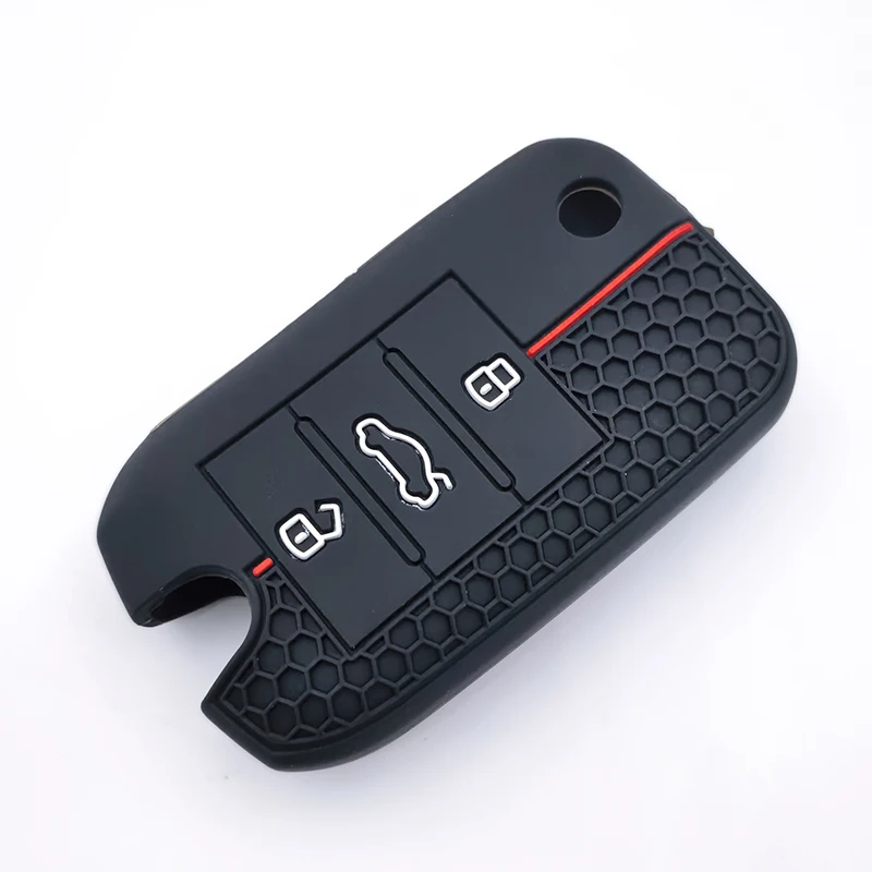 3 botões de silicone carro flip chave caso capa saco para roewe rx5 mg3 mg5 mg6 mg7 mg zs gt gs 350 360 750 escudo protetor acessórios