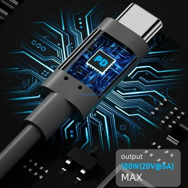 L4MA Mini TypeC DC5521 Waterproof Power Cable Ensures Safe Power Charging Cord