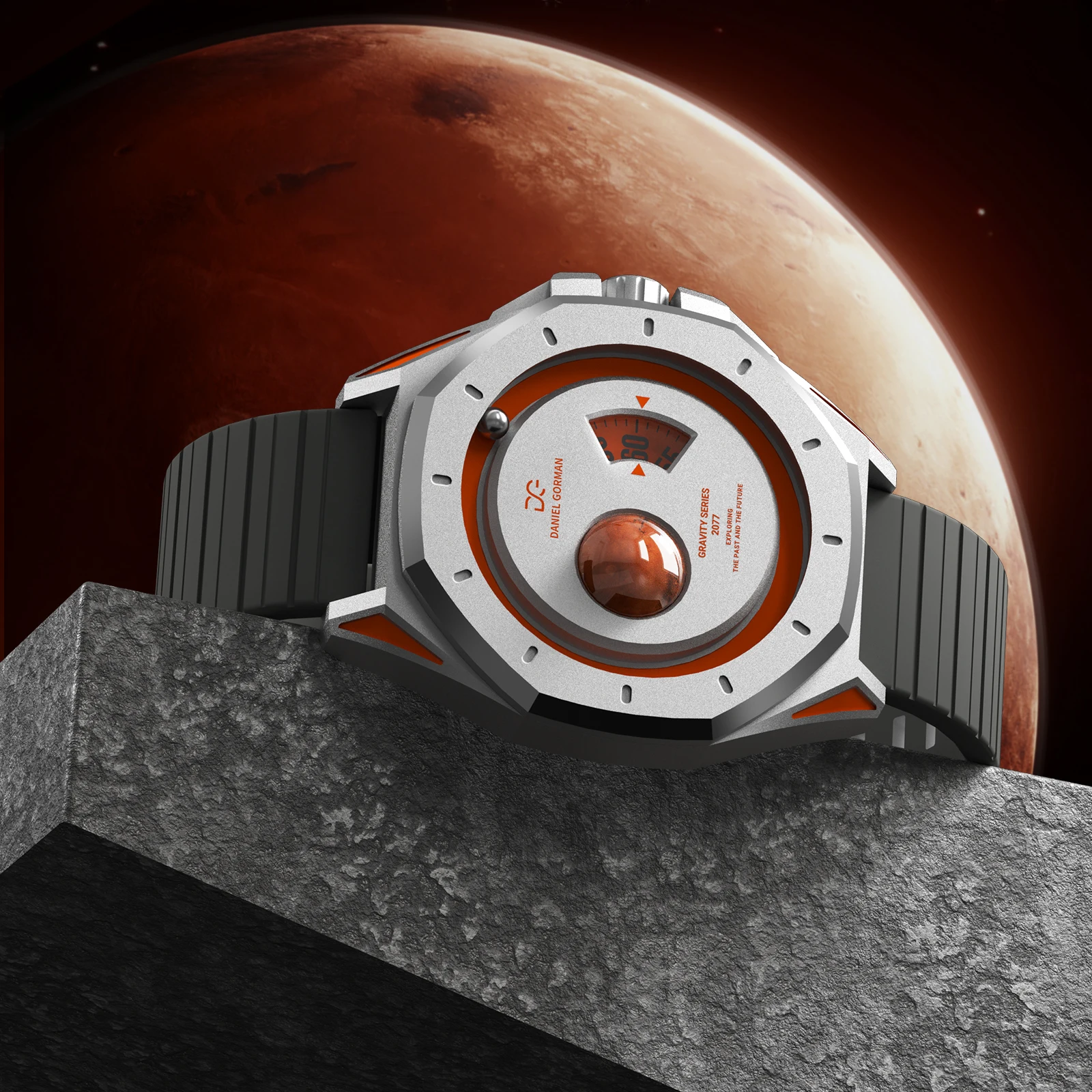 

Оранжевые часы DANIEL GORMAN Saturn 17 PM DG0132, латунный медный корпус, новые магнитные часы 2026