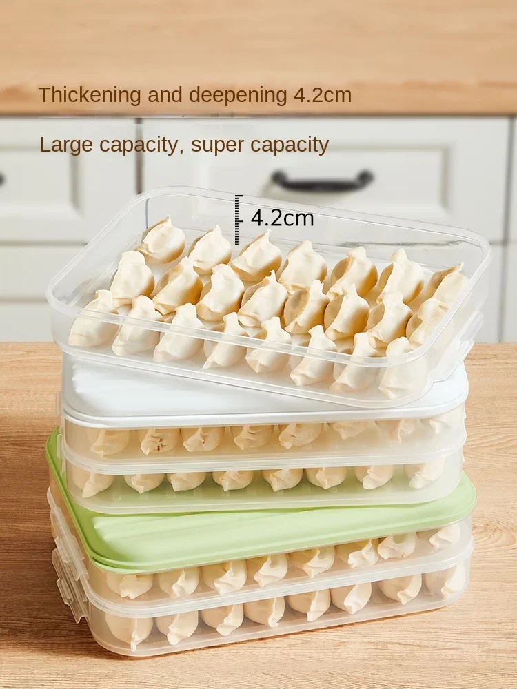 COOKER KING Dumplings Box Kitchen Refrigerator Frozen Special Sealed Fresh Wonton Storage Box