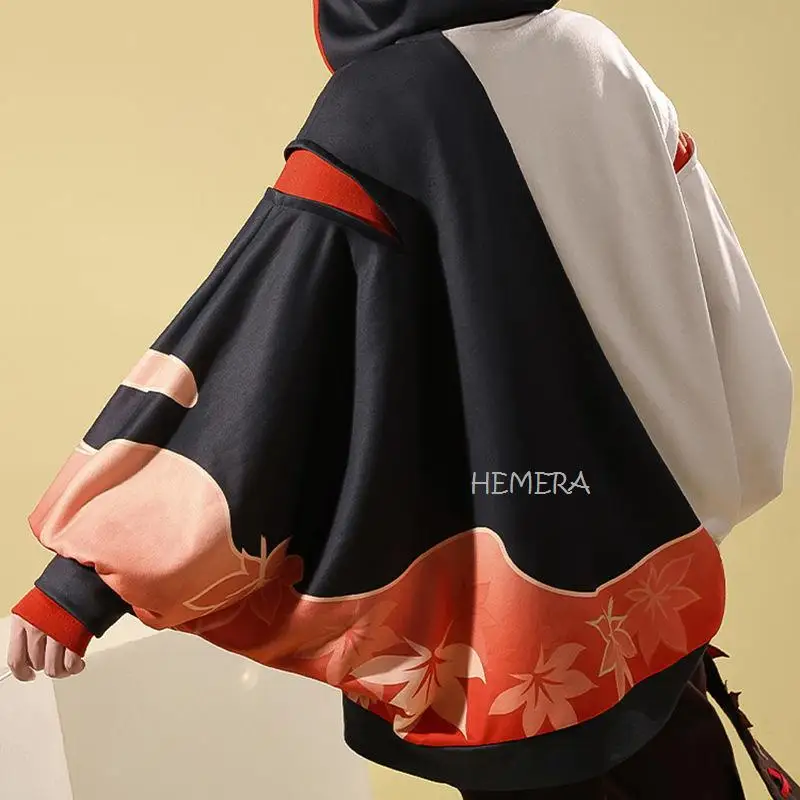 Game Yuanshen Impact Kaedehara Kazuha Doujin Hoodie Genshin Impact Kazuha Casual Wear Cosplay Costume Hoodie