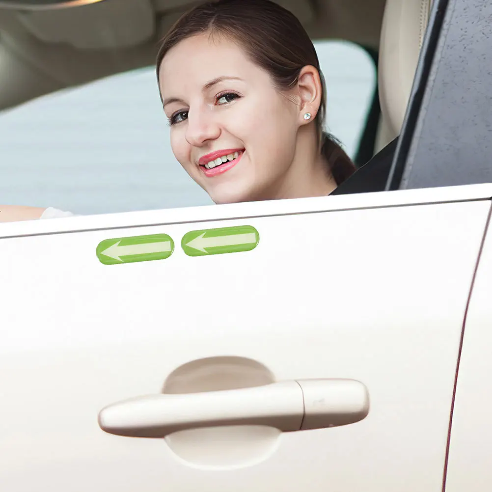 

10Pcs Light Up Decal for Car Nighttime Visibility Luminous Safety Point Stickers Keep Distance Warning Marking for Student