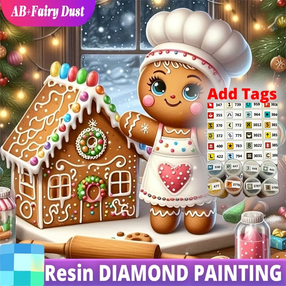 

Resin AB Fairy Dust 5D DIY Diamond Painting Doll Cartoon Acrylic Craft Supplies Embroidery House Mosaic Handmade Hobby