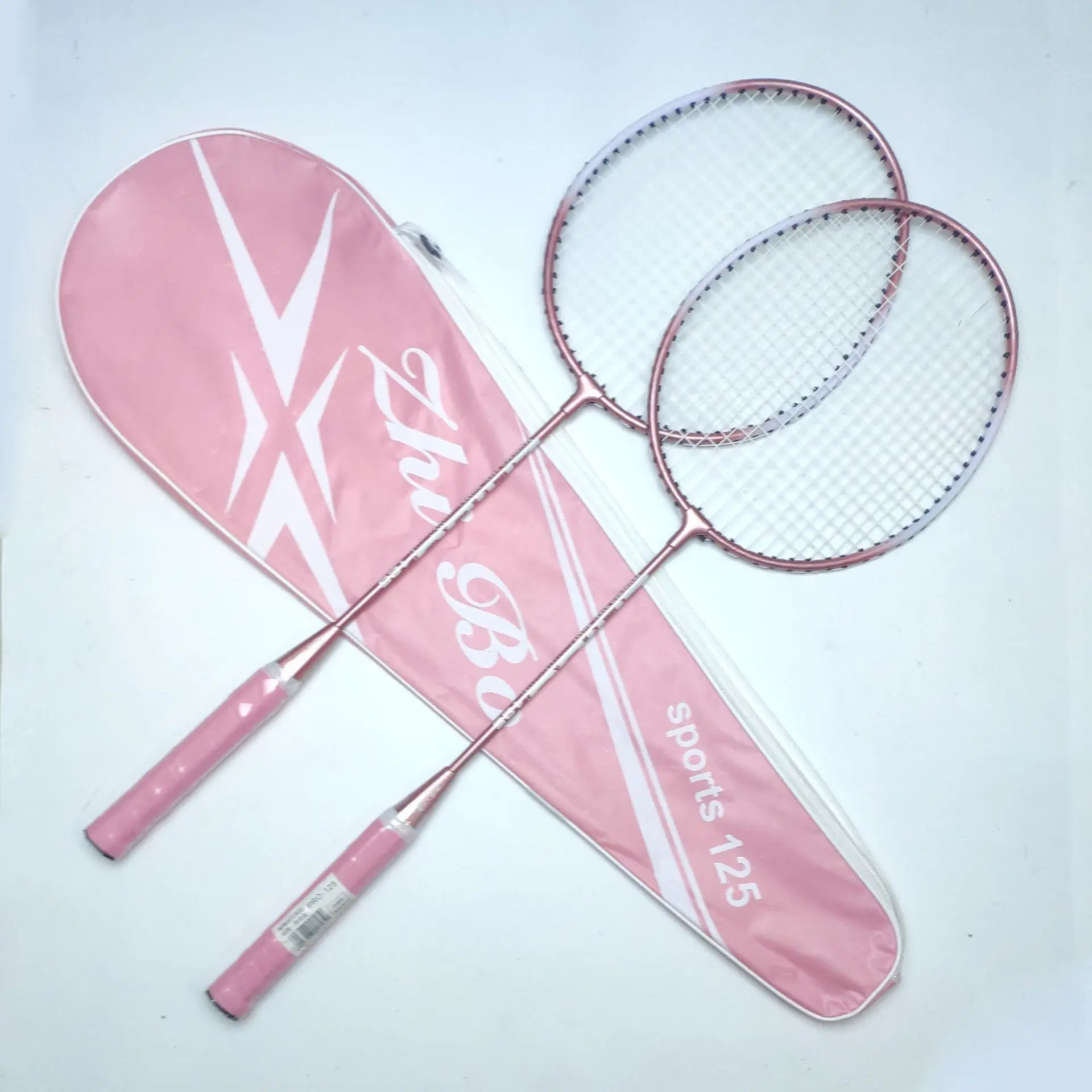 

Genuine Feather Badminton Racket with Iron Alloy Split Frame Couples Training Set for Beginners and Fitness Enthusiasts