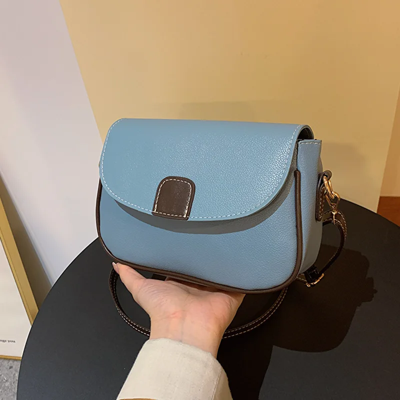 Modne torba na ramię ze skóry PU dla kobiet z klapką torba Messenger Crossbody torebka na zakupy nieformalna torba torebka