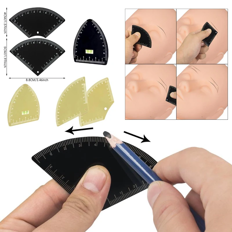 

1*Fast Drawing Eyebrow Design Ruler Microblading Mapping Tool Shaping Permanent Makeup Drawing Guide Ruler Tattoo Supplies Reuse