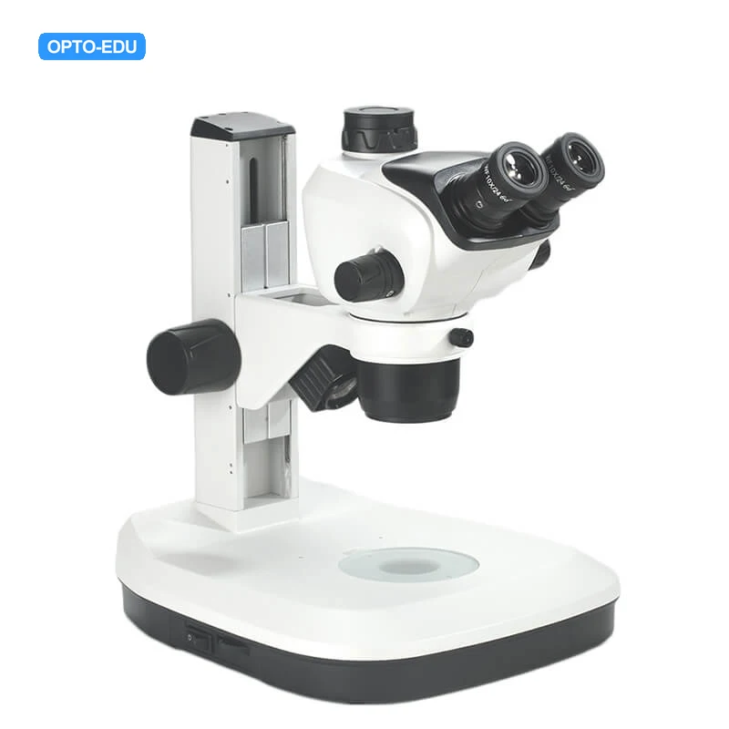 OPTO-EDU A23.2604-TL Boom Quality Binocular Easy Operate Tilting Head Flexible Arm Trinocular Stereo Zoom Microscope