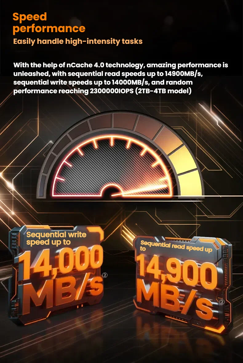 Western Digital PCIe 5.0 New SSD SN8100 1TB 2TB 4TB NVMe Read 14900MBs M.2 2280 Solid State Drive For PS5 Gaming Desktop Laptop