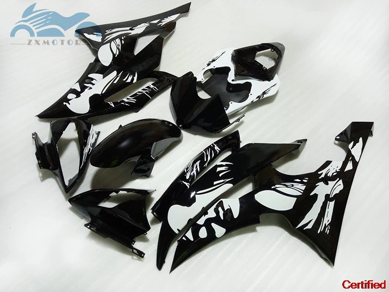 

Free custom Injection fairing kit fit for YAMAHA R6 YZFR6 2008-2015 YZF R6 08-15 white black motorcycle fairings body kits HT04