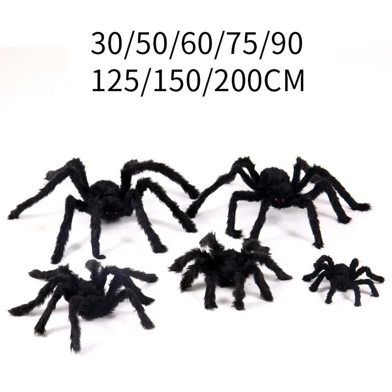 Halloween Decoration Festival Spider Outdoor Black Spider Web Party Supplies Props Horror Pumpkin Realistic Horror Halloween Elf