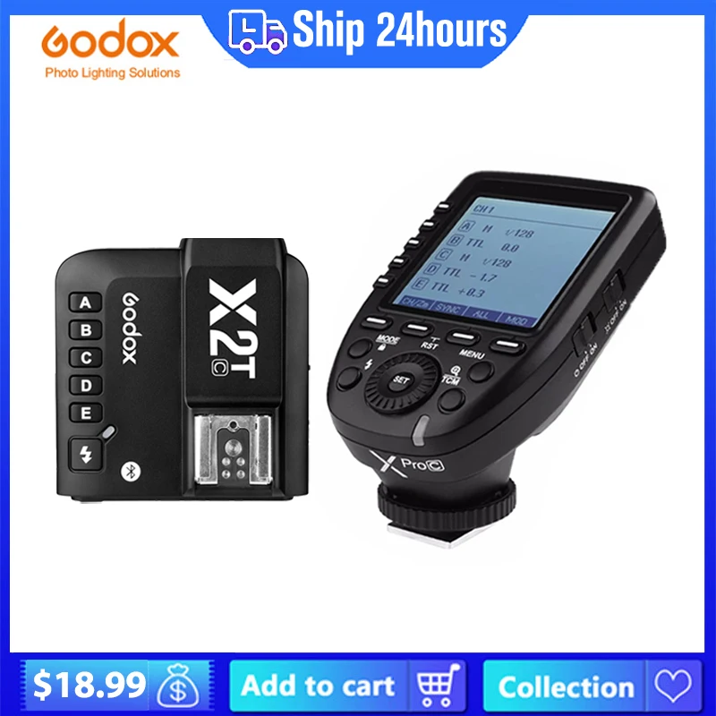 Godox Xpro X2T Wireless High Speed Sync 1/8000s X system Flash Trigger For Sony Nikon Canon Fujifilm Olympus Pentax