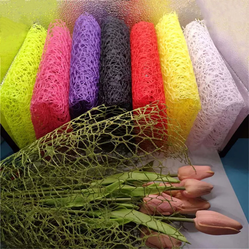 1PCRose Flower Wrapping Paper Net DIY Kraft Paper Bouquet Flower Shop Supplies Wedding Decoration Material Packaging 50cm * 65cm