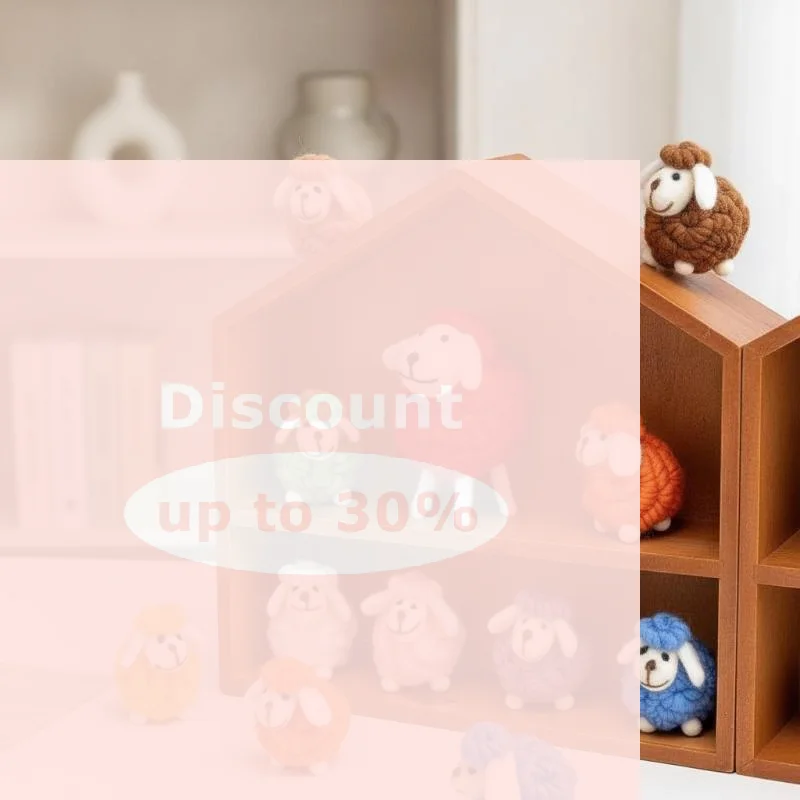 [1Pc Felt Sheep Figurines Mini Table Ornament Miniatures 7.5cm/11cm Wool Felt Lamb Cute Decoration Party Supplies]