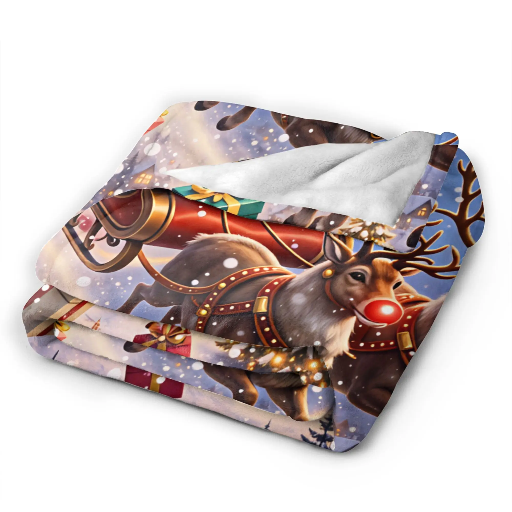 Marry Christmas   Blanket  Soft Warm Novelty Plush Bedding Throws For Kids Couch Chair Flannel Bedspread Bed Cover