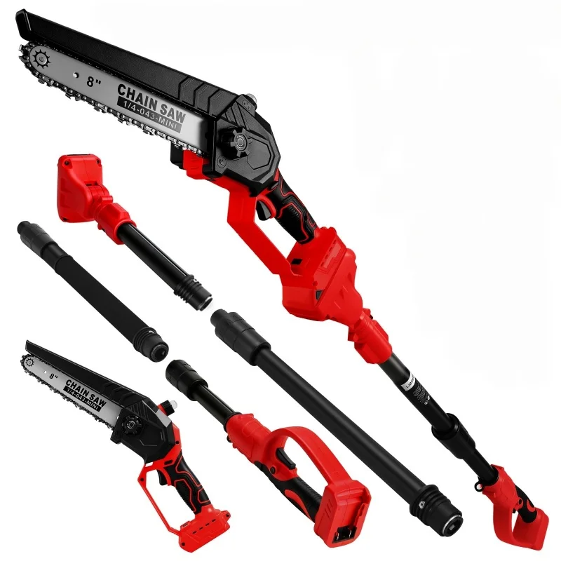 Brushless Cordless 8 Inch Chainsaw with Pole Pruner power tool for Milwaukee M18 Battery