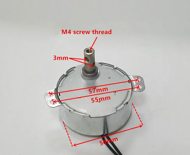 50TYC synchronous motor 220V 4W 50mm micro permanent magnet induction cooker / fan motor ,shaft diameter 7mm  ~