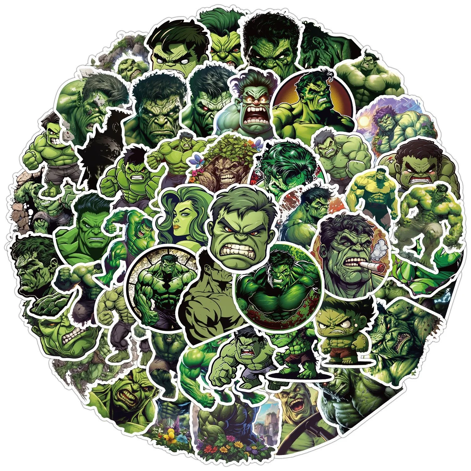 10/30/50PCS Disney Marvel Super Hero Hulk Cartoon Sticker DIY Phone Laptop Luggage Skateboard Graffiti Decals Fun for Kid Gift